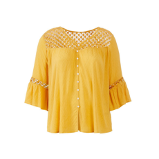 Lace Detail Yellow Top