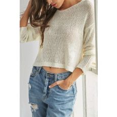 Ribbed Open-Knit Top